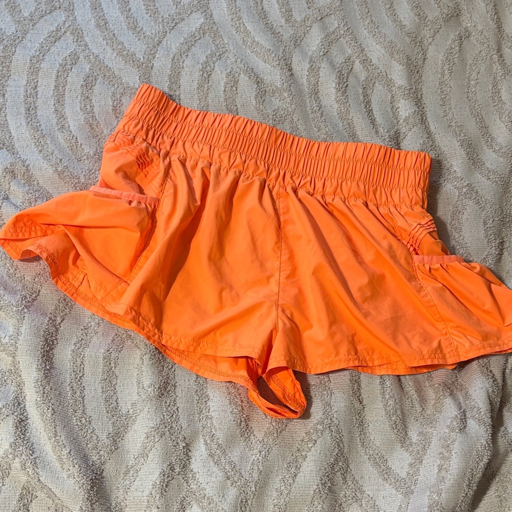 orange free people get you flirt on shorts